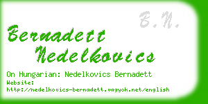 bernadett nedelkovics business card